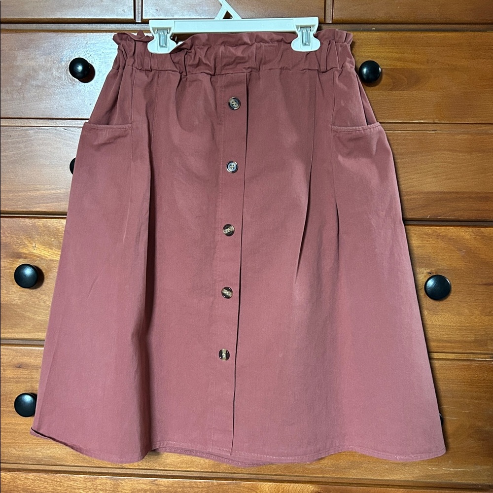 A-Line Skirt with button detail